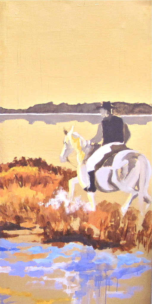 Les Gardiens de Camargue III, 24 x 48 inches